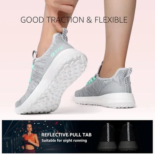 Vista 6 de STQ Slip Ins - Zapatos sin cordones para mujer, para caminar, manos libres