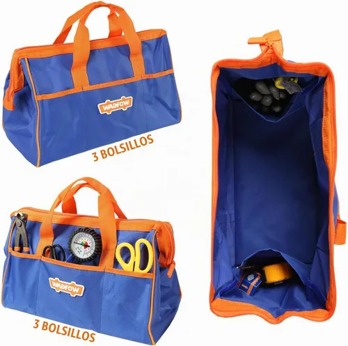 Vista 4 de WTG3A16 - Bolsa de herramientas de 16 pulgadas, bolsa de herramientas con múltiples bolsillos con material impermeable y diseño de boca ancha