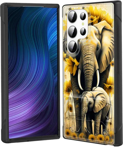 Vista 72 de Funda para Galaxy S24 Plus con soporte, doble capa híbrida de policarbonato duro y silicona suave, resistente a prueba de golpes, funda protectora