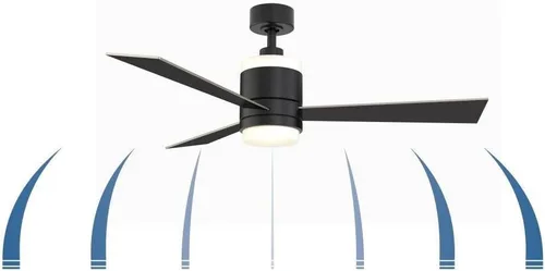 Vista 8 de Fanimation Studio Collection LP8577LBL - Ventilador de techo vertical con kit de luz LED, 52 pulgadas, negro con cuchillas reversibles