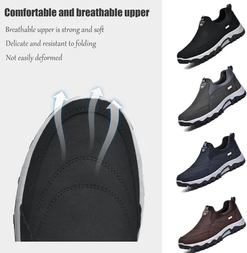 Vista 4 de Galonfulty Mocasines ortopédicos antideslizantes para hombre, modernos, cómodos, transpirables, con soporte de arco al aire libre, tenis