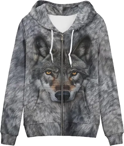 Vista 24 de Showudesigns Sudaderas con capucha y cremallera para mujer XS-5XL Un pollo