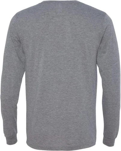 Vista 4 de Canvas Men's - Camiseta de manga larga 100% algodón de 4.2 onzas, modelo Filmore 3501para hombre, Gris, S