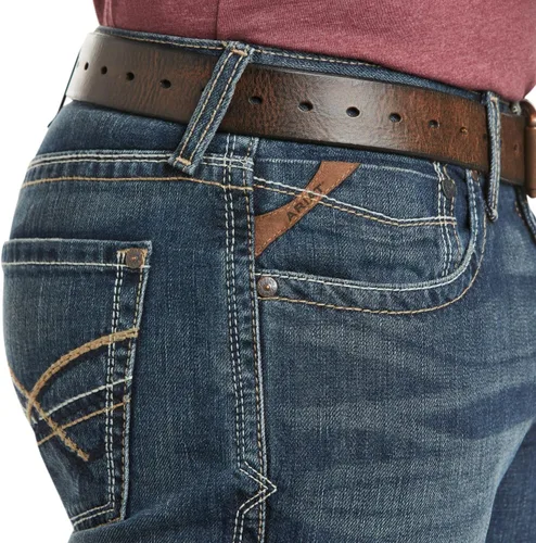 Vista 4 de ARIAT Jeans rectos para hombre M5 Straight Stretch Remming apilable pierna recta