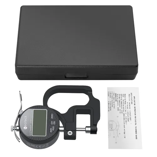 Vista 8 de Neoteck Medidor de Grosor Digital 0.5 pulgadas/12.7mm, 0.00005 pulgadas/0.001mm Pantalla LCD con Conversión Pulgadas/MM Herramienta de Medición