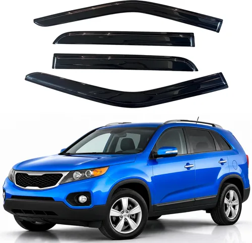 Vista 164 de Visera de ventana IG para Ford Focus Sedán y Hatchback 2012-2018, Protector de ventana lateral para lluvia y viento estilo Mugen, extra duradero