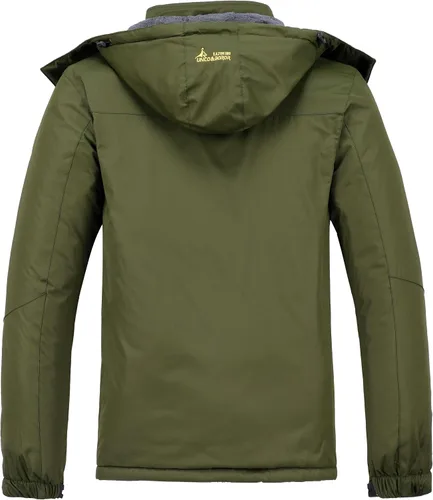 Vista 3 de Chaqueta de esquí para hombre, impermeable, cálida, abrigo de nieve de invierno para senderismo