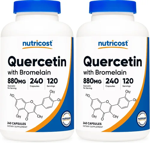 Vista 8 de Nutricost Quercetina con bromelina, 880 mg de quercetina, 120 cápsulas, 60 Serv