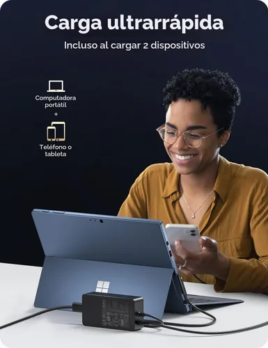 Vista 4 de Cargador Surface Pro, cargador Microsoft Surface de 127 W para Surface Book 1/2/3, Surface Laptop Studio, Surface Pro 3/4/5/6/7/7+/8/9/10/11
