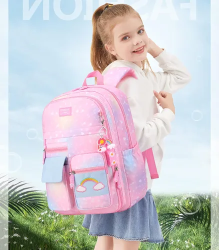 Vista 7 de BEFUNIRISE Mochila para niñas, mochilas escolares de 16 y 17 pulgadas para niñas, bonita bolsa de libros para adolescentes y niños, primaria
