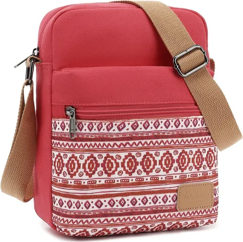 Vista 3 de Leaper - Juego de estuche y cartera bandolera de lona para niñas y mujeres