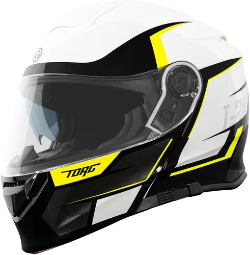 Vista 13 de TORC T28 - Casco integral para motocicleta con diseño gráfico de estrella, aprobado por DOT y ECE 22.05 (Estrella Oscura-X-Pequeño)