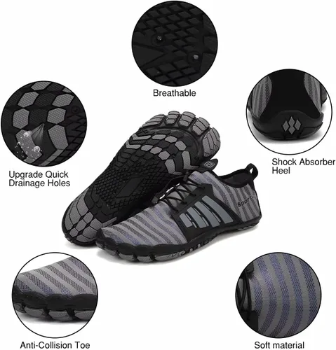 Vista 5 de Water-Shoes-Mens-Womens Quick-Dry Barefoot-Swim Diving Shoes-Aqua-Socks for Sports Climbing Beach Surf