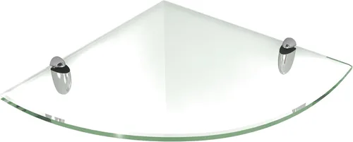 Vista 16 de Fab Glass and Mirror Kit de estante rectangular de vidrio flotante, 8 pulgadas de largo x 18 pulgadas de ancho, transparente