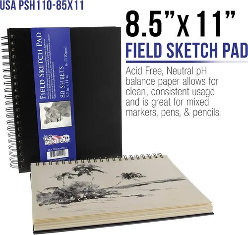 Vista 5 de U.S. Art Supply Artist Essentials - Juego de dibujo de 20 piezas