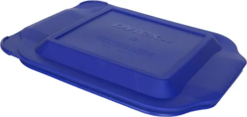 Vista 5 de Pyrex Tapa de repuesto de almacenamiento de alimentos azul 222 de 2 cuartos (paquete de 2) - Fabricado en los Estados Unidos