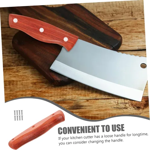 Vista 3 de DOITOOL Mango de cuchillo de madera maciza de repuesto para cuchillos de cocina, cómodo mango de madera ergonómico para fabricación de cuchillos