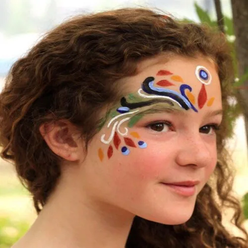 Vista 5 de Kits de pinturas faciales y corporales para niños, hipoalergénicas, seguras y no tóxicas, ideales para pintura facial de fiesta de Halloween, fácil