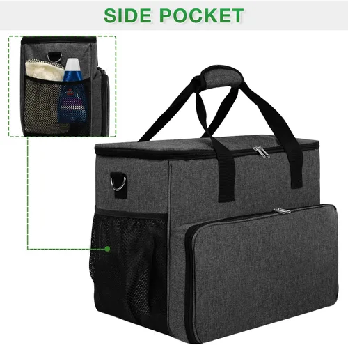 Vista 4 de Bolsa de almacenamiento compatible con el limpiador de alfombras y tapicería Bissell 1400B/3353, bolsa de transporte para limpiador de vapor