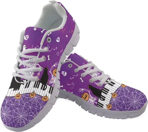 Vista 33 de HUGS IDEA Zapatos deportivos ligeros con patrón de enfermería para mujer Bandera estadounidense