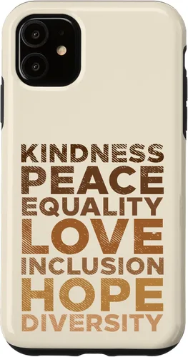 Vista 8 de iPhone 16 Kindness Peace Equality Black African Pride Melanin BLM Gift Case