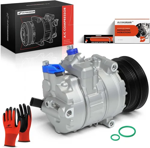 Vista 10 de A-Premium Compresor de aire acondicionado con embrague compatible con Volkswagen Jetta 2005-2014, Passat 2012-2014, Golf Beetle Cabrio R32 Rabbit