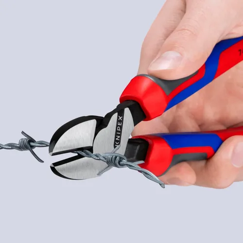 Vista 11 de KNIPEX 74 22 200 Comfort Grip - Alicate de corte diagonal angular de alto apalancamiento, 8 pulgadas, ángulo, agarre cómodo
