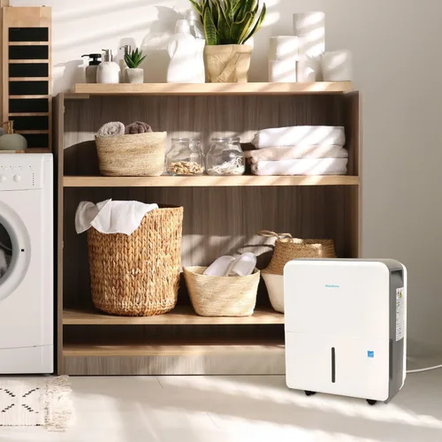 Vista 9 de Keystone Energy Star - Deshumidificador portátil de 22 pintas para habitaciones grandes de hasta 1,500 pies cuadrados con apagado automático