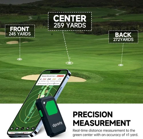 Vista 3 de Dprofy Buscador de rango GPS de golf, salida de voz con lectura de distancia manos libres, funciona con la aplicación Dprofy APP, más de 40,000
