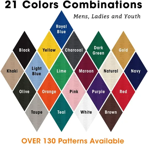 Vista 7 de Golf Knickers Colorful Knee High Argyle Cotton Socks For Men Women and Youth (AA-ZZ)