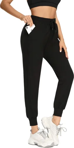 Vista 2 de FULLSOFT Paquete de 3 pantalones deportivos para mujer con bolsillos, leggings atléticos para entrenamiento, yoga, correr