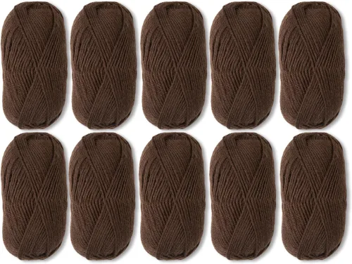 Vista 21 de Knit Picks Wool of the Andes Tan - Paquete de hilo de lana 100% para tejer Almendra