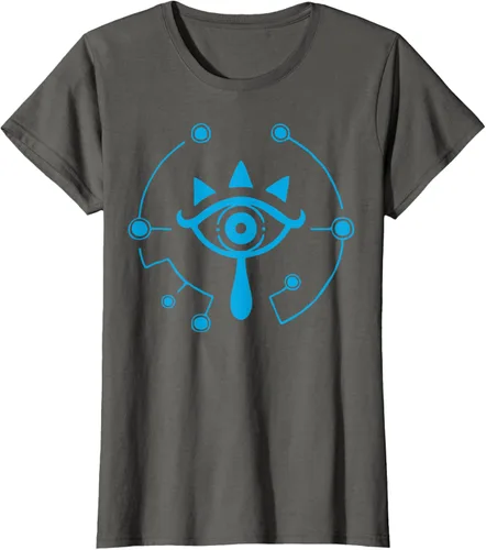 Vista 5 de Zelda Breath of The Wild Sheikah Eye Logo Camiseta Negro