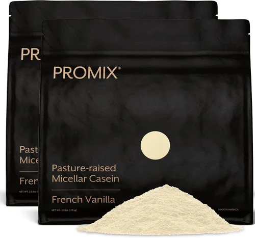 Vista 9 de ProMix Nutrition Proteína en polvo de caseína alimentada con pasto, criada en pasto, liberación lenta de 0.88 oz de caseína micelar – 0.18 onzas