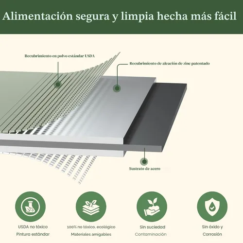 Vista 4 de Kits de cama de jardín elevada de Vego Garden Aluzinc, cama de plantación elevada de metal modular de 17" de alto, 6 en 1 para verduras, flores