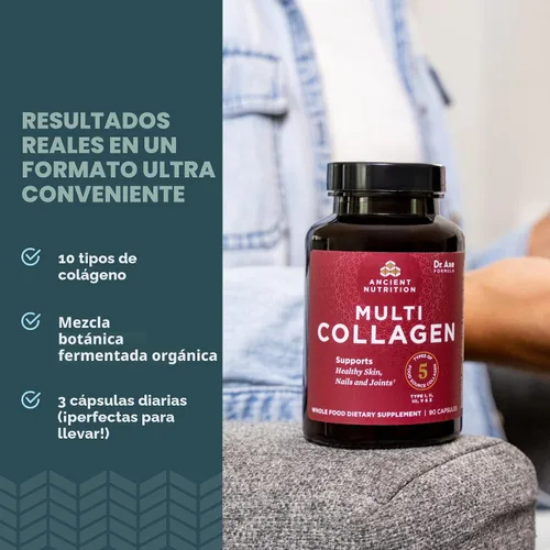 Vista 4 de Ancient Nutrition Cápsulas de colágeno múltiple, 90 unidades + cápsulas de colágeno múltiple, belleza y sueño, 90
