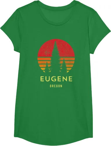 Vista 40 de Camiseta Eugene Oregon, Negro, S