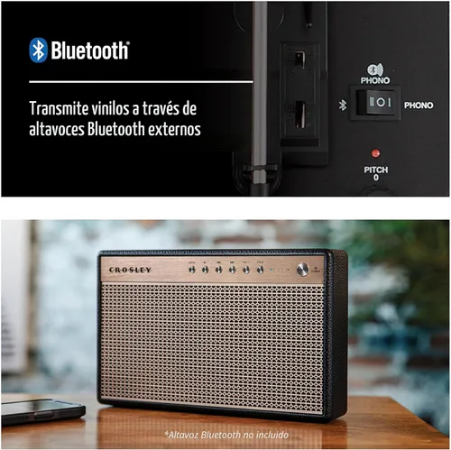 Vista 5 de Crosley CR8017B-DU Voyager Tocadiscos, Dune Duna