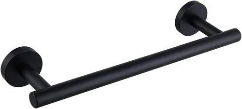 Vista 29 de kimzcn Toallero de mano negro mate de 9 pulgadas SUS 304 de acero inoxidable para montaje en pared de baño