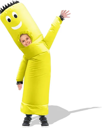 Vista 7 de Child Air Dancers Inflatable Tube Man Costume Rojo
