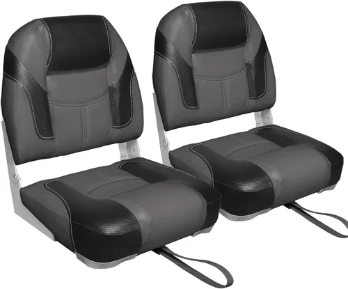 Vista 15 de Leader Accessories Un par de asientos plegables Elite para barco de pesca con respaldo bajo/alto (2 asientos)