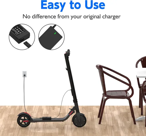 Vista 6 de Adaptador de corriente de 42V 2A para cargadores de scooter de lima, conector en línea de 3 clavijas para mod de bolsillo de 36V, batería de litio