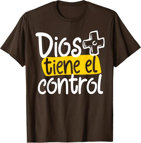 Vista 7 de Regalo Cristiano En Español Christian Spanish Dios Tiene Con Camiseta, Negro