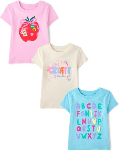 Vista 6 de The Children's Place Camiseta Baby Daddys Girl Abc Animal/Formas/123 Cebra