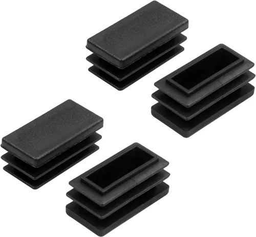 Vista 15 de 12 piezas de 0.79 x 0.79 pulgadas de plástico para pies cuadrados, protector de suelo deslizante para muebles, reduce el ruido, evita arañazos