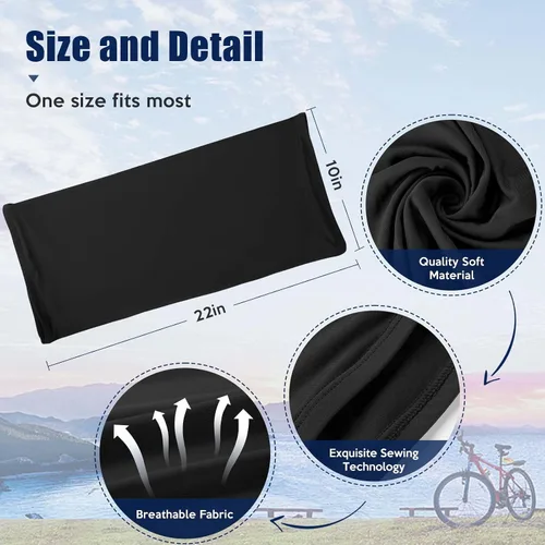 Vista 5 de gelbesty Paquete de 2 polainas refrescantes para el cuello, cubierta facial para todo tipo de clima para hombres y mujeres, bandana facial