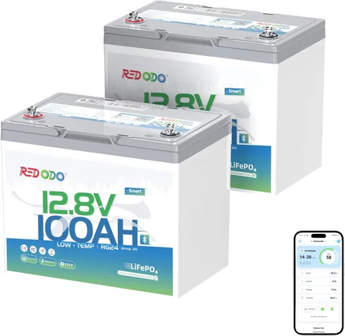 Vista 17 de Redodo - Batería de ciclos profundos LiFePO4 de 12 V y 100 Ah