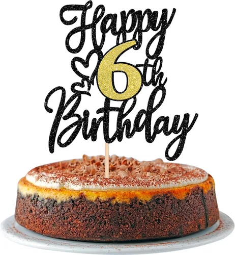 Vista 17 de 1 PCS Decoración para Pastel Feliz Cumpleaños Número 10 Negro Dorado con Purpurina Brindis por 10 Años Selección de Pastel de Cumpleaños 10 Fabuloso