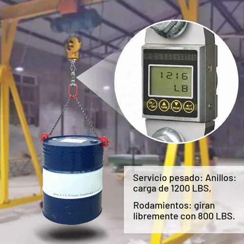 Vista 3 de SELEWARE Colgador Giratorio de Rodamiento Silencioso con Gancho de Acero Inoxidable para Montaje en Techo, Soporte de Cuna para Sedas Aéreas