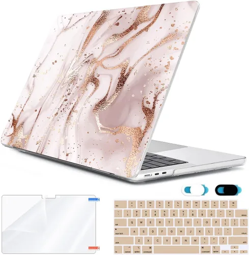 Vista 21 de Compatible con MacBook Air 2026 2025 2024-2022 de 13.6 pulgadas M5 A3449 M4 A3240 M3 A3113 M2 A2681 con Touch ID, carcasa rígida de plástico, hoja